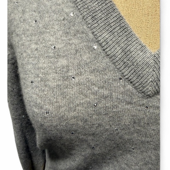 Kinross Rhinestone Cashmere Sweater - Picture 3 of 6